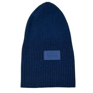 NWT Coach Wool Blend Classic Ribbed Tonal Patch Cuff Beanie Navy Blue Coach | Accessories | Coach Nwt Patch Beanie Hat Navy Blue  main image 4